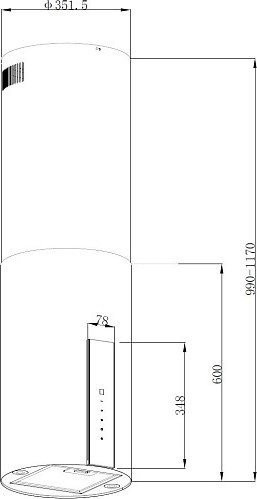 Вытяжка Korting KHA 35808 DW Cylinder