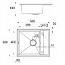 Кухонная мойка Zorg SH X 6050 DIVA Кухонная мойка Zorg SH X 6050 DIVA