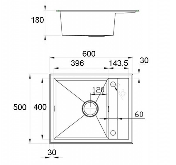 Кухонная мойка Zorg SH X 6050 DIVA Кухонная мойка Zorg SH X 6050 DIVA