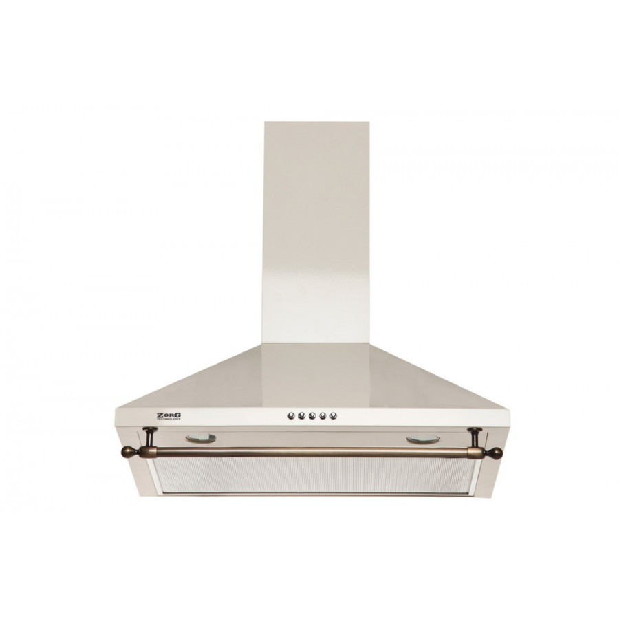 Вытяжка ZorG Technology Allegro B 750 60 бежевая+релинг бронза