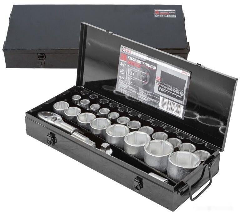 Набор трещотка с головками ForceKraft FK-68263-5 (26 предметов)