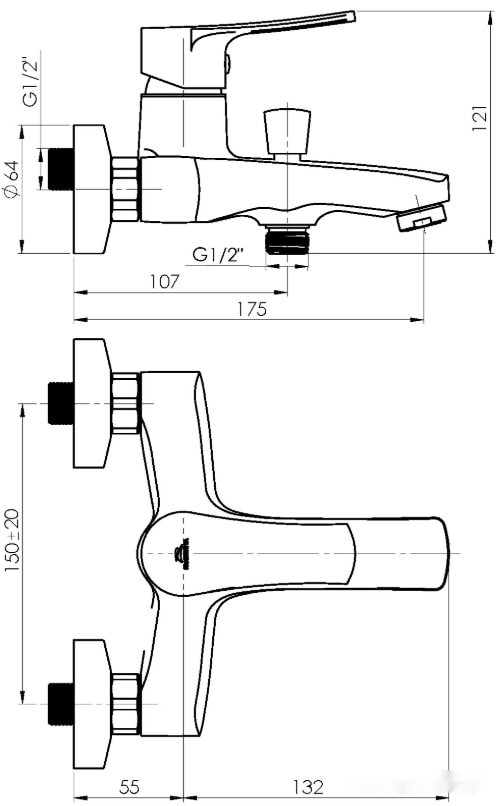 Смеситель Rubineta Nica-10/K