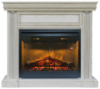 Камин Smolcom Koln MB/JUP/SYM26 (белый ваниль, патина коричневая)