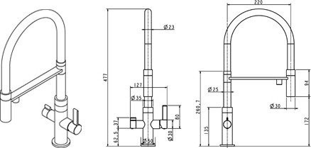 Смеситель Zorg Soifos Premium Brass PVD Gunblack Смеситель Zorg Soifos Premium Brass PVD Gunblack