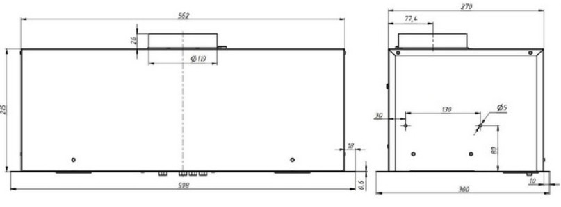 Вытяжка Elikor Cube 60П-650 белый 235568