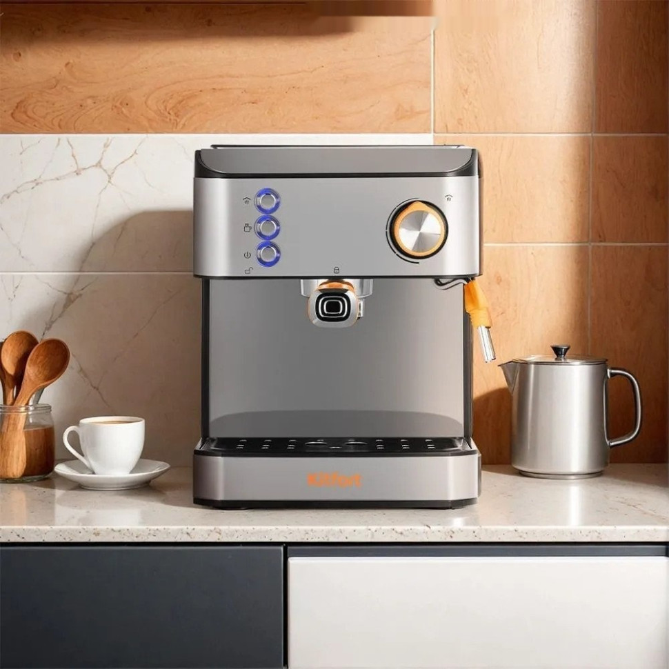 Рожковая кофеварка Kitfort KT-7440 Рожковая кофеварка Kitfort KT-7440