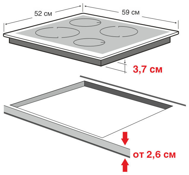 Варочная панель CATA TN 604/A 08040010 Варочная панель CATA TN 604/A 08040010