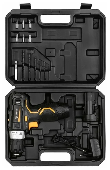 Дрель-шуруповерт Deko GCD12DU3 063-4115 (с 2-мя АКБ, кейс, набор оснастки)