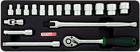 Набор торцевых головок Toptul GCAT1808 18 предметов