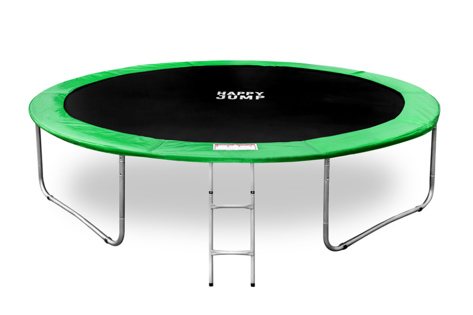 Батут Happy Jump 8ft Pro (252 см) с внешней сеткой и лестницей
