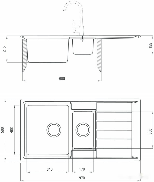 Кухонная мойка Deante Avior ZPA 0513 Кухонная мойка Deante Avior ZPA 0513