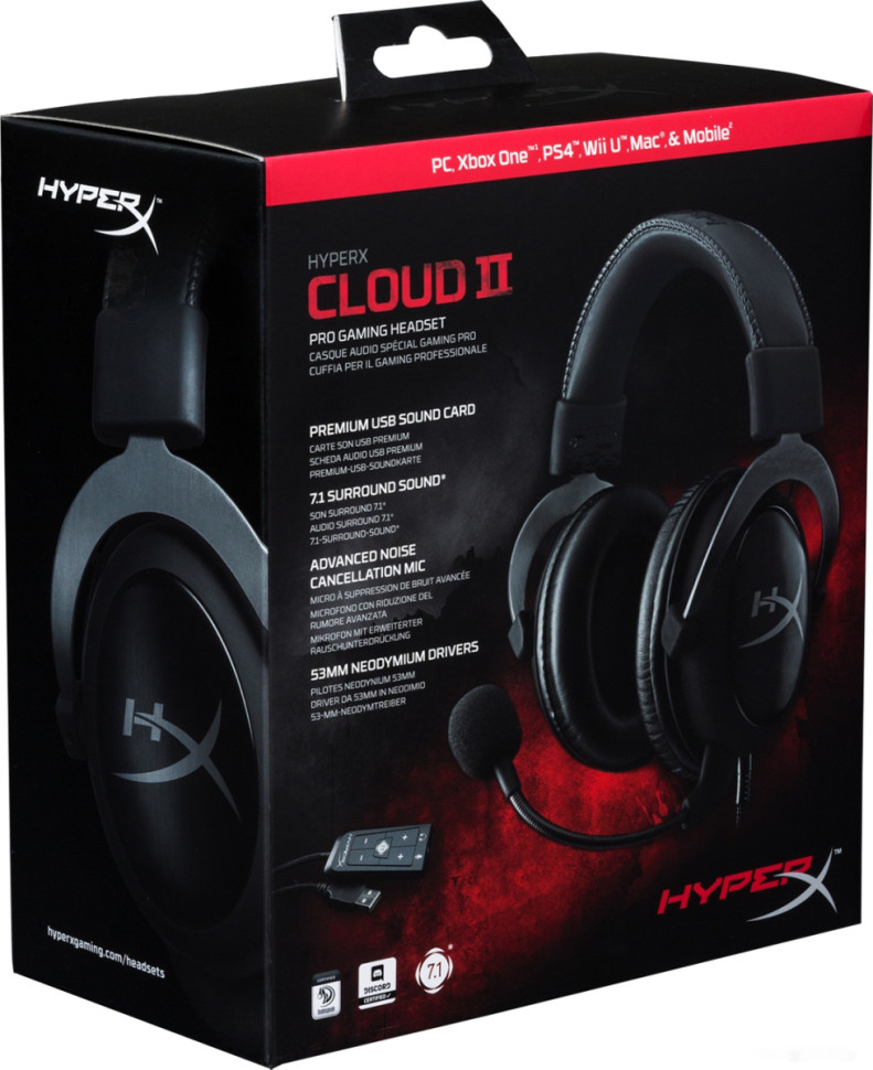 Наушники HyperX Cloud II (темно-серый) Наушники HyperX Cloud II (темно-серый)