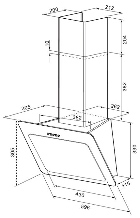 Вытяжка Krona LIVA PB 600 black Вытяжка Krona LIVA PB 600 black