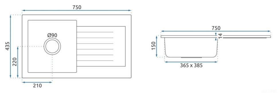 Кухонная мойка Rea ZLE-00113