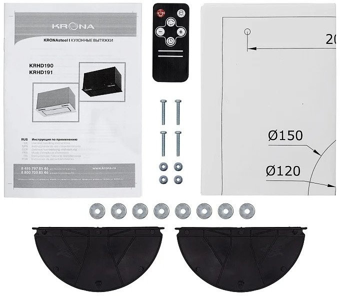 Вытяжка Krona Zander 600 DN S (черный)