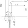 Умывальник Cersanit Carina 55В S-UM-CAR55/1 + 63107