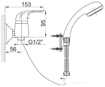 Смеситель Ferro Vasto BVA77 Смеситель Ferro Vasto BVA77