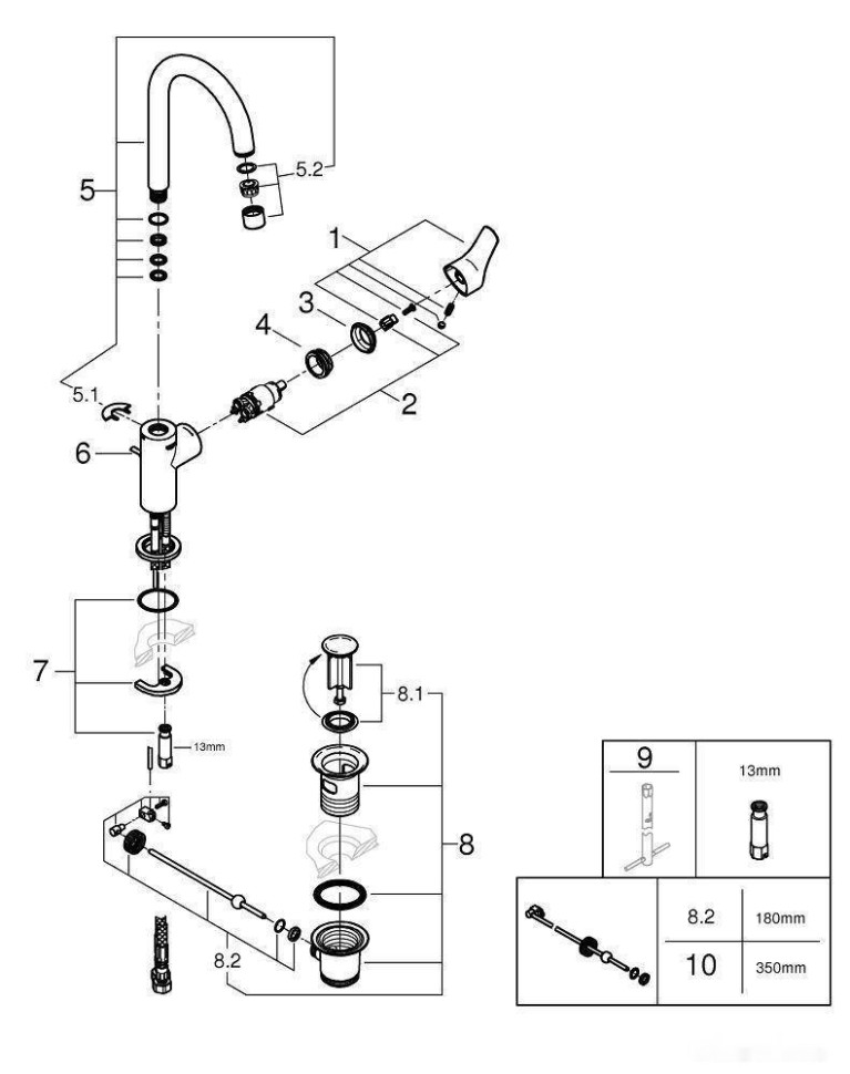Смеситель Grohe Eurosmart 23537003 Смеситель Grohe Eurosmart 23537003
