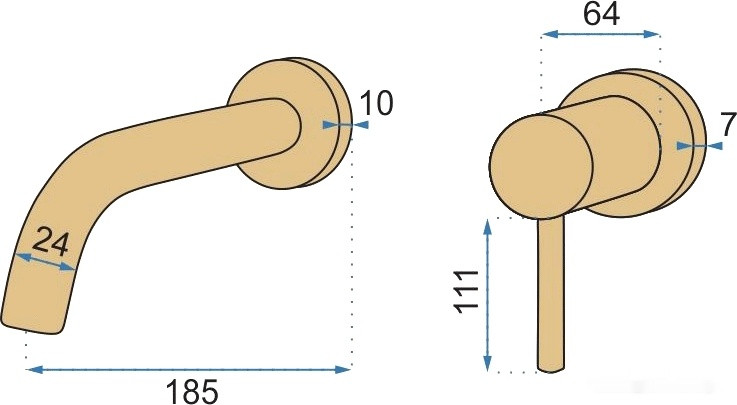 Смеситель Pea Lungo CM547812 (золотой) Смеситель Pea Lungo CM547812 (золотой)