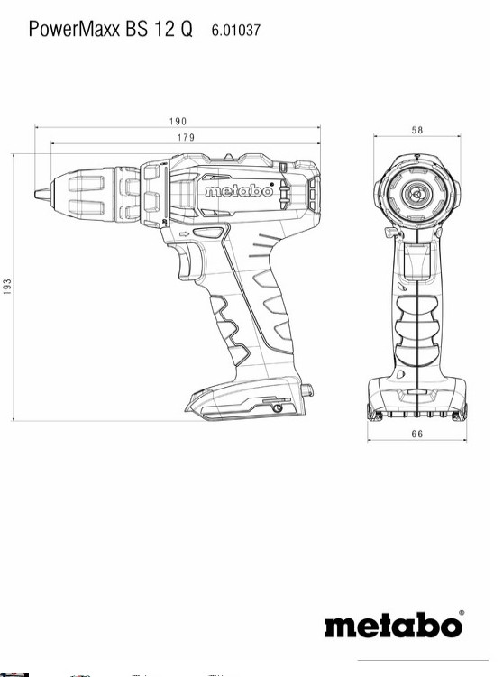 Дрель-шуруповерт Metabo BS 12 Q 601037890 (без АКБ) Дрель-шуруповерт Metabo BS 12 Q 601037890 (без АКБ)