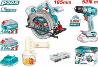 Total TOSLI240583 (циркулярка, шуруповерт, миксер, 2 АКБ)