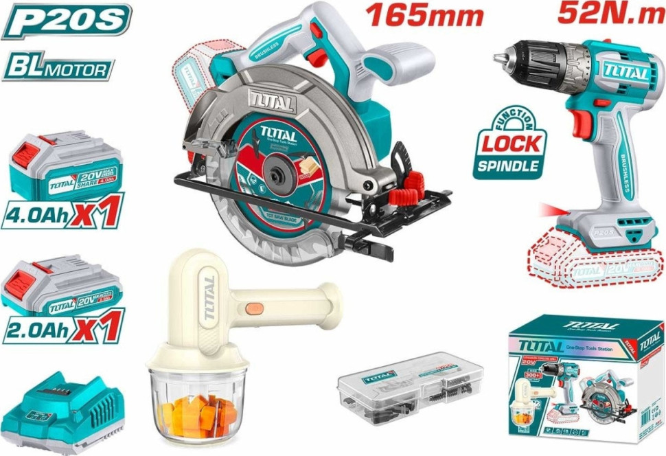 Total TOSLI240583 (циркулярка, шуруповерт, миксер, 2 АКБ) Total TOSLI240583 (циркулярка, шуруповерт, миксер, 2 АКБ)