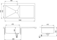 Кухонная мойка AquaSanita Steel LUNA 101 M-L