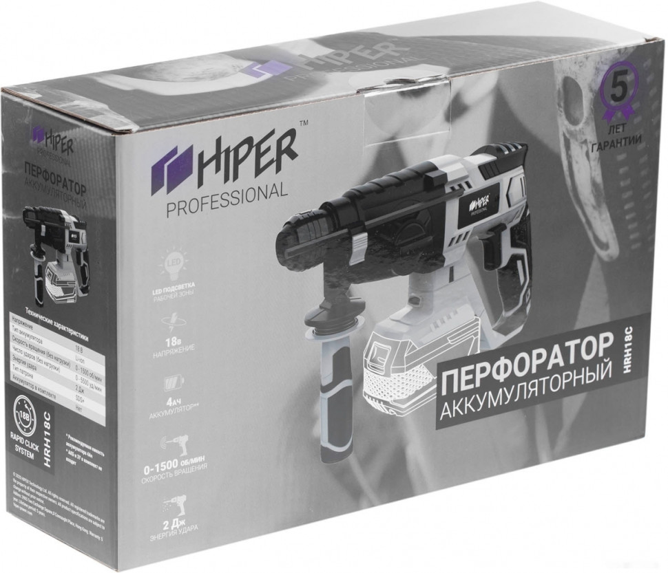 Перфоратор HIPER HRH18C (без АКБ) Перфоратор HIPER HRH18C (без АКБ)
