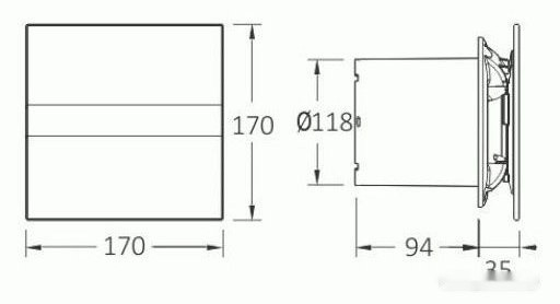 Осевой вентилятор CATA E-120 GT