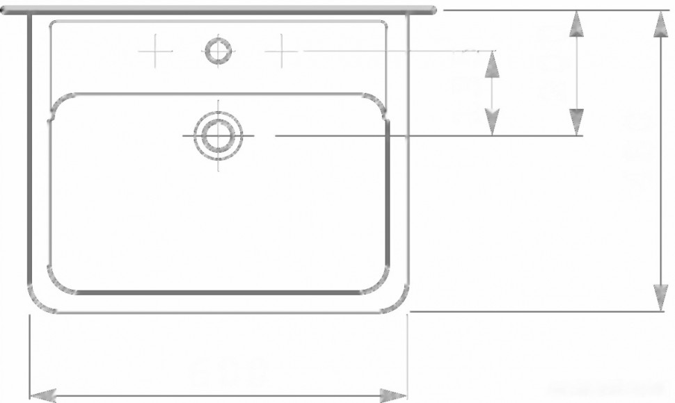 Умывальник Laufen PRO 8189520001041 60x48 Умывальник Laufen PRO 8189520001041 60x48