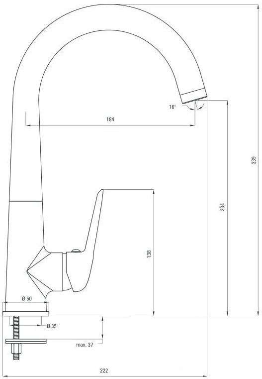 Смеситель Deante Coriander BCN 062M