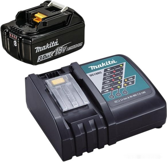 Аккумулятор для инструмента Makita BL1830B + DC18RC (18В/3.0 Ah + 7.2-18В) Аккумулятор для инструмента Makita BL1830B + DC18RC (18В/3.0 Ah + 7.2-18В)