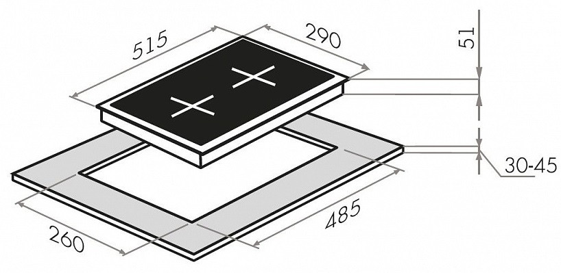 Варочная панель HOMSair HGG323GCWH Варочная панель HOMSair HGG323GCWH