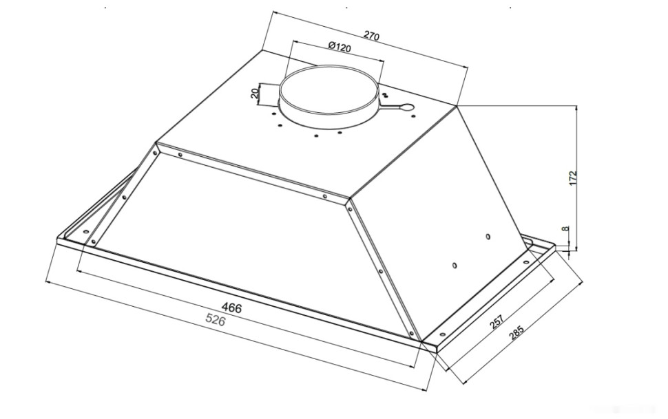 Вытяжка Weissgauff Root 600 PB Inox Вытяжка Weissgauff Root 600 PB Inox