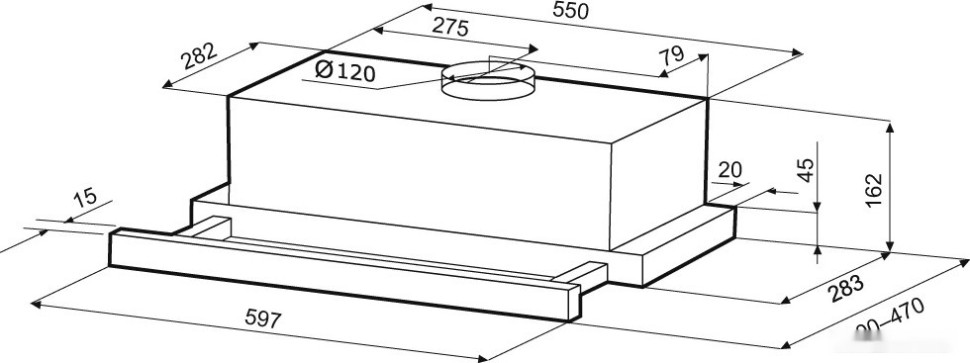 Вытяжка Krona Kamilla T 600 (черный) Вытяжка Krona Kamilla T 600 (черный)