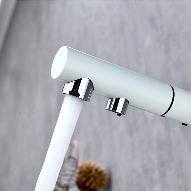 Смеситель Paulmark Serpentine SE213222-431 (белый матовый) Смеситель Paulmark Serpentine SE213222-431 (белый матовый)