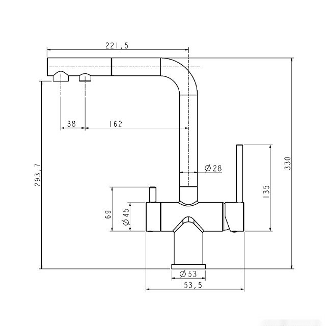 Смеситель Paulmark Serpentine SE213222-431 (белый матовый) Смеситель Paulmark Serpentine SE213222-431 (белый матовый)