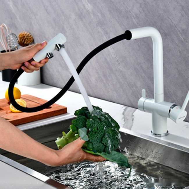 Смеситель Paulmark Serpentine SE213222-431 (белый матовый) Смеситель Paulmark Serpentine SE213222-431 (белый матовый)