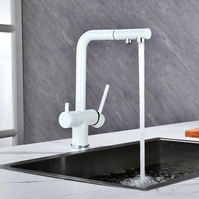 Смеситель Paulmark Serpentine SE213222-431 (белый матовый) Смеситель Paulmark Serpentine SE213222-431 (белый матовый)