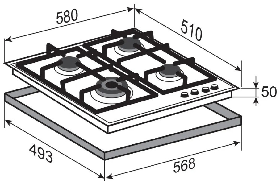 Варочная панель Zigmund & Shtain G 14.6 B Варочная панель Zigmund & Shtain G 14.6 B