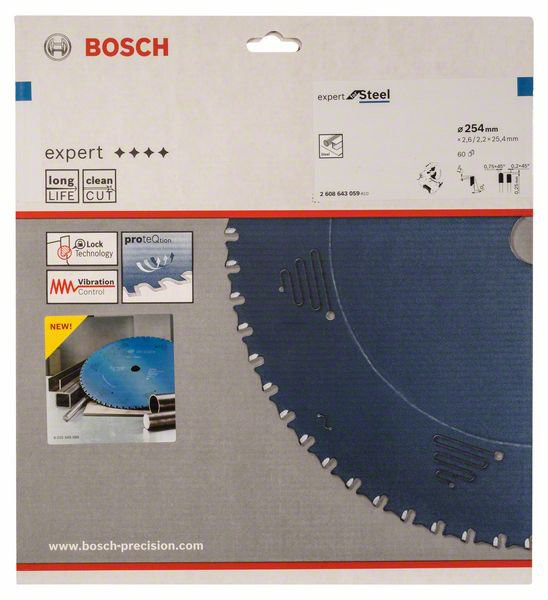 Диск пильный по металлу Bosch Expert for Steel 254х25.4 мм 60 зуб.