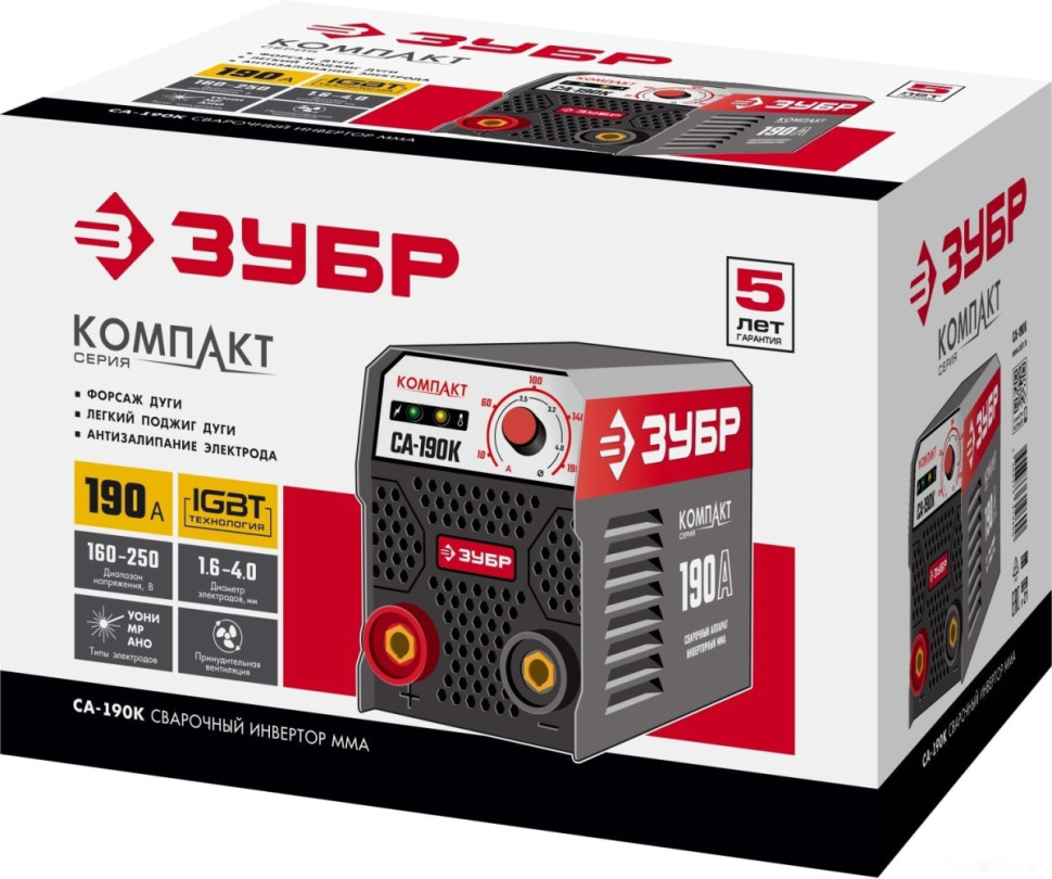 Сварочный инвертор ЗУБР СА-190К Сварочный инвертор ЗУБР СА-190К