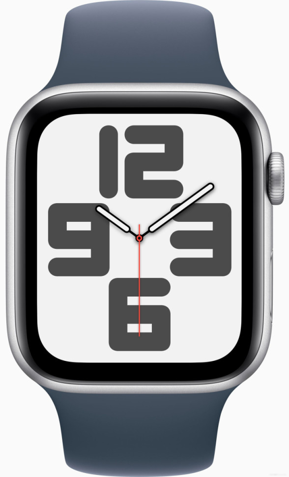 Умные часы Apple Watch SE 2 44 мм (алюминиевый корпус, серебристый/грозовой синий, спортивный силиконовый ремешок S/M) Умные часы Apple Watch SE 2 44 мм (алюминиевый корпус, серебристый/грозовой синий, спортивный силиконовый ремешок S/M)