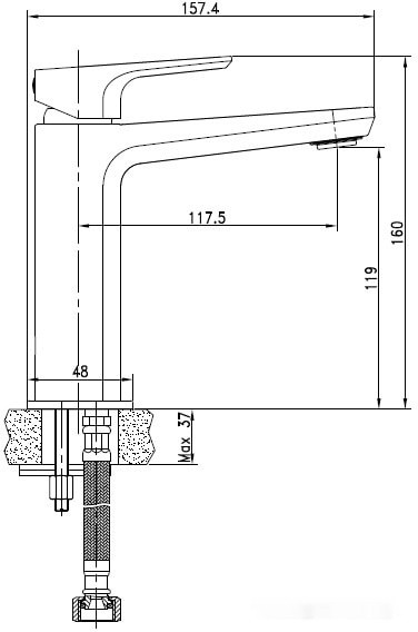 Смеситель Cersanit Nature 63063 Смеситель Cersanit Nature 63063