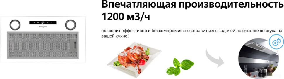 Вытяжка Weissgauff Box 1200 WH Вытяжка Weissgauff Box 1200 WH