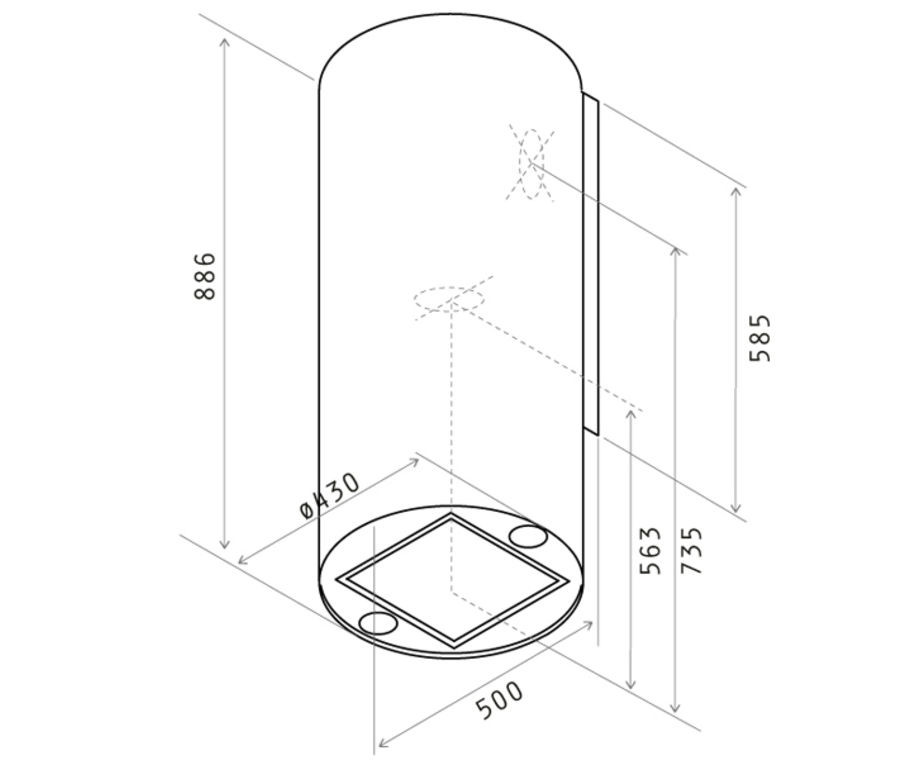 Вытяжка Jet air Pipe 43 IX
