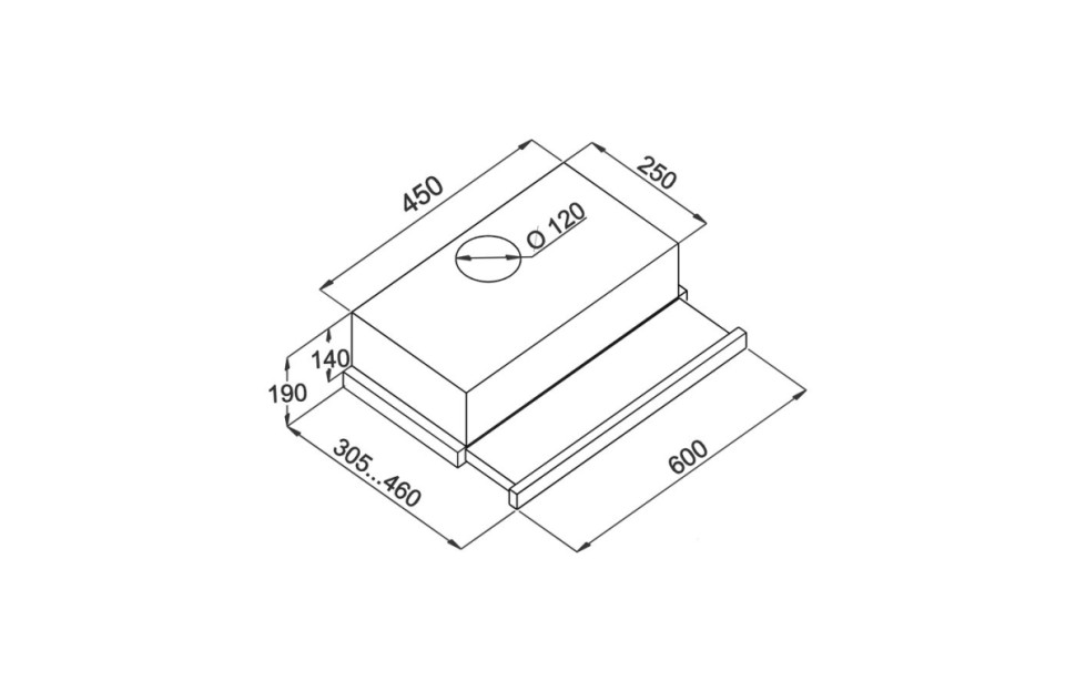 Вытяжка Jet air AURORA LX/WH/F/60 Вытяжка Jet air AURORA LX/WH/F/60