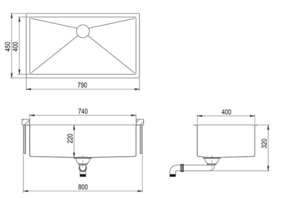 Кухонная мойка AquaSanita Enna ENN 100BAW
