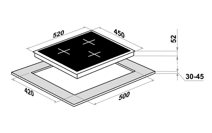 Варочная панель Maunfeld CVCE453BDBK Варочная панель Maunfeld CVCE453BDBK