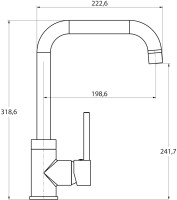 Смеситель AquaSanita Mirrus 5063 710 alba